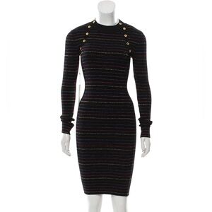 AS SEEN ON TV! Viral Ronny Kobo Collection Lcarus Knit Metallic Striped Dress